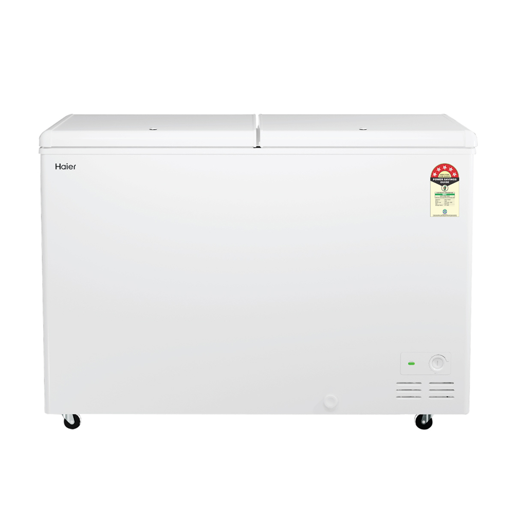 Haier 410 Ltr Double door- White Colour Convertible Hard top Freezer